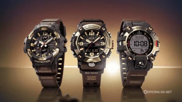 Casio lança três novos relógios G-Shock com energia solar e resistência de 200 metros