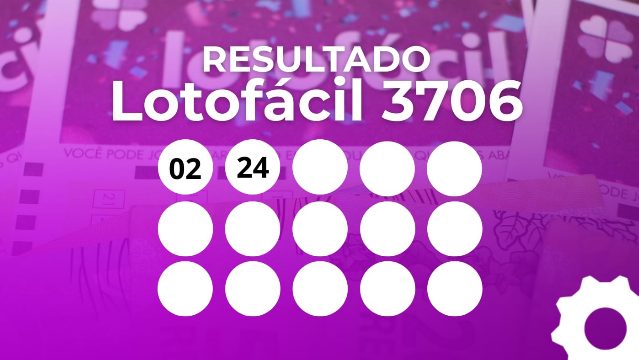 Resultado da Lotofácil 3706: veja as 15 dezenas sorteadas hoje