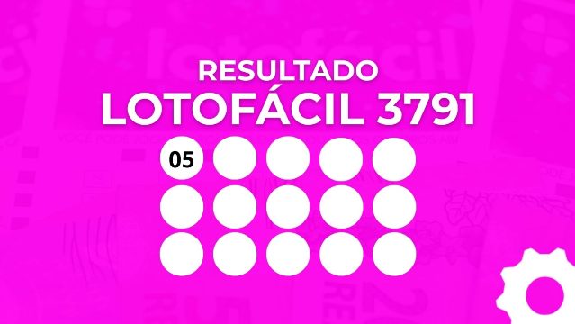 Resultado Lotofácil 3791: confira os números sorteados